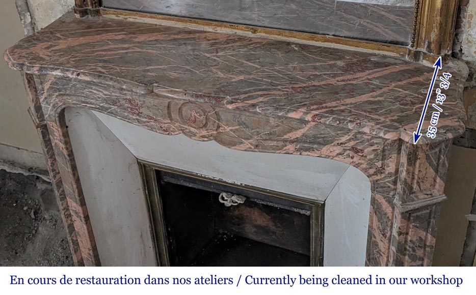 Cheminée de style Louis XV en marbre Enjugeraie Cheminée de style Louis XV en marbre Enjugeraie-10