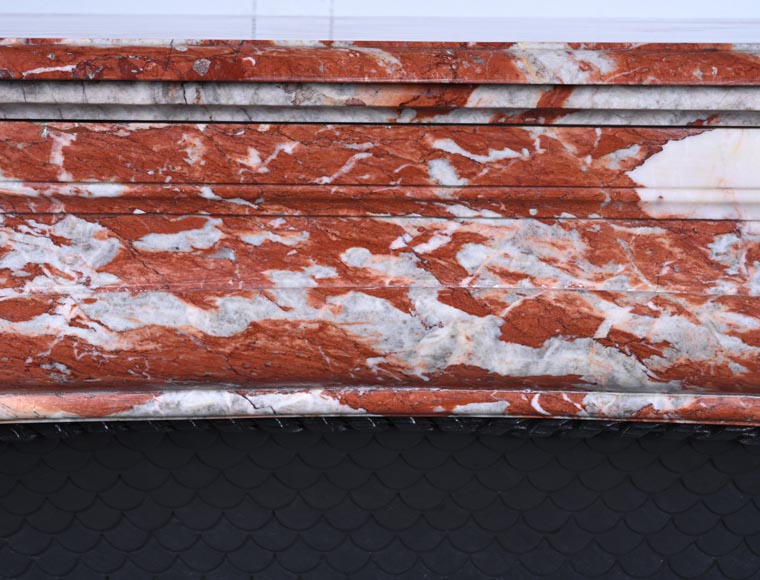 Cheminée de style Louis XIV en marbre rouge du Languedoc Cheminée de style Louis XIV en marbre rouge du Languedoc-1