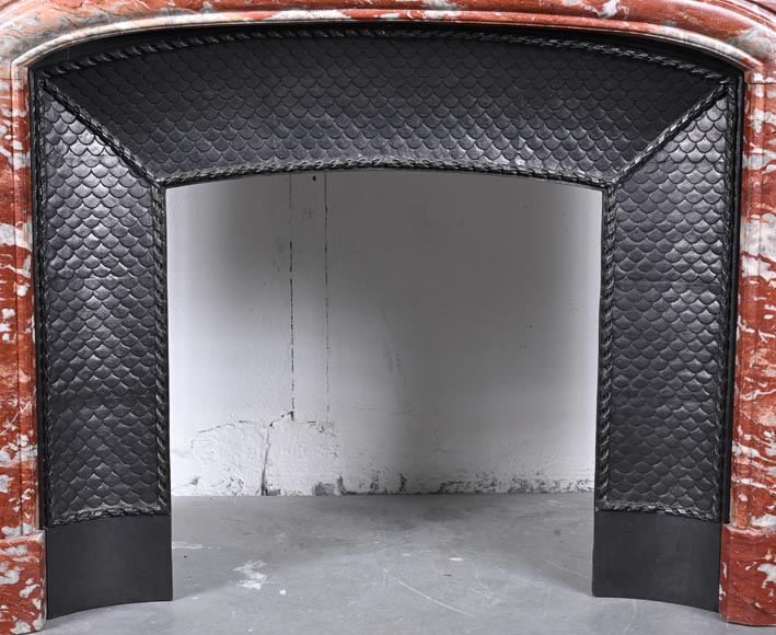 Cheminée de style Louis XIV en marbre rouge du Languedoc Cheminée de style Louis XIV en marbre rouge du Languedoc-8