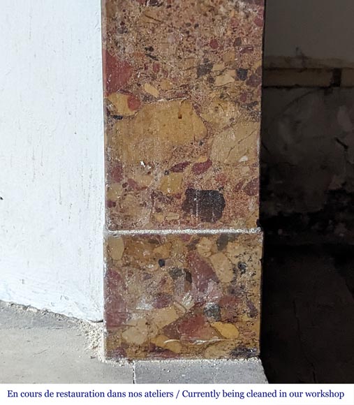 Cheminée époque Directoire en brèche d'Alep Cheminée époque Directoire en brèche d'Alep-7