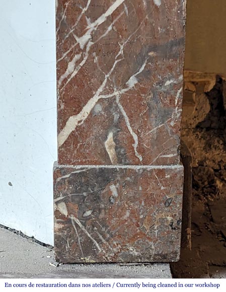 Cheminée de style Louis XVI en marbre Rouge du Nord Cheminée de style Louis XVI en marbre Rouge du Nord-7