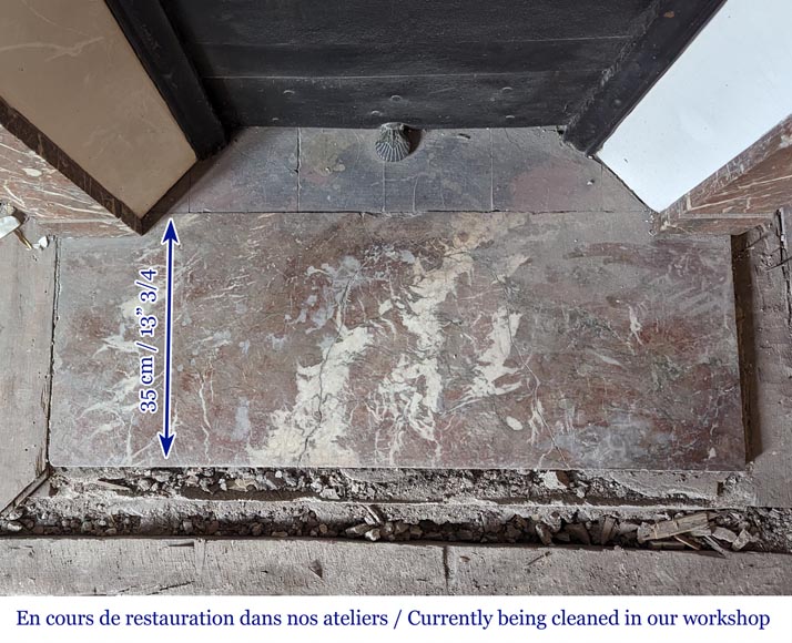 Cheminée de style Louis XVI en marbre Rouge du Nord Cheminée de style Louis XVI en marbre Rouge du Nord-8