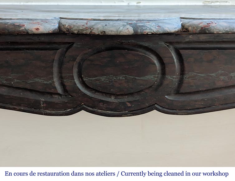 Cheminée de style Louis XV modèle Pompadour en marbre Campan Cheminée de style Louis XV modèle Pompadour en marbre Campan-1