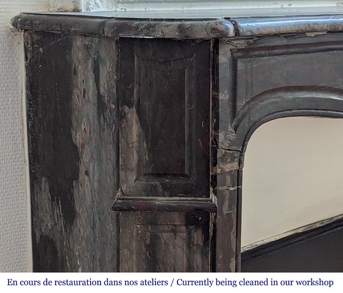 Cheminée de style Louis XV modèle Pompadour en marbre Campan Cheminée de style Louis XV modèle Pompadour en marbre Campan-3