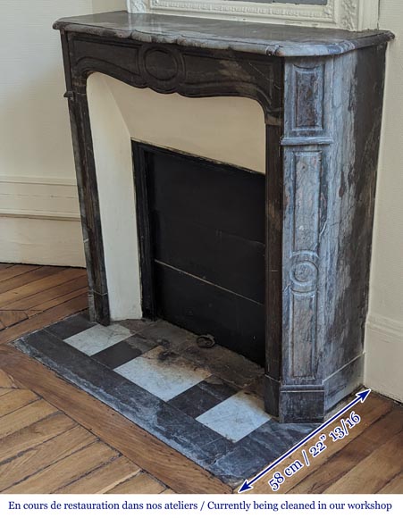 Cheminée de style Louis XV modèle Pompadour en marbre Campan Cheminée de style Louis XV modèle Pompadour en marbre Campan-5