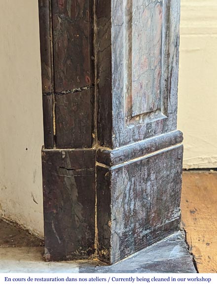 Cheminée de style Louis XV modèle Pompadour en marbre Campan Cheminée de style Louis XV modèle Pompadour en marbre Campan-7