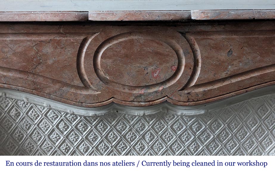 Cheminée de style Louis XV modèle Pompadour en marbre Enjugerais Cheminée de style Louis XV modèle Pompadour en marbre Enjugerais-1