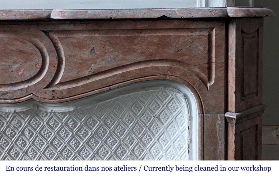 Cheminée de style Louis XV modèle Pompadour en marbre Enjugerais Cheminée de style Louis XV modèle Pompadour en marbre Enjugerais-5