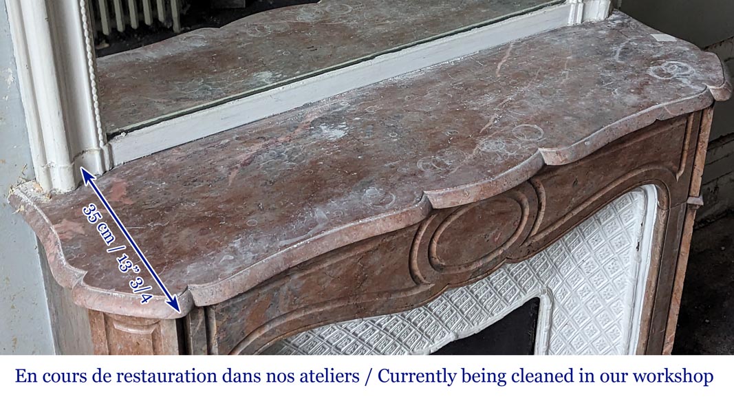 Cheminée de style Louis XV modèle Pompadour en marbre Enjugerais Cheminée de style Louis XV modèle Pompadour en marbre Enjugerais-7