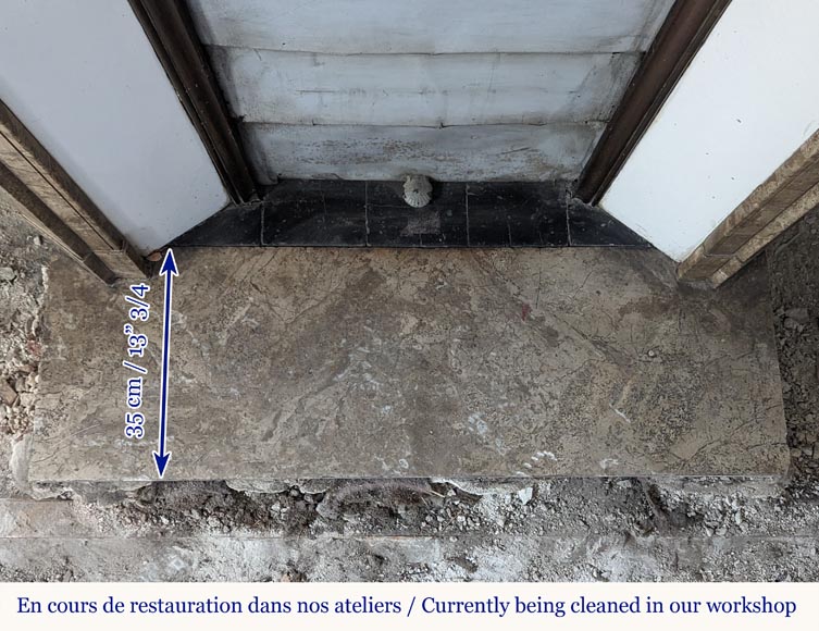 Cheminée de style Louis XV modèle Pompadour sculptée en marbre de Lunel Cheminée de style Louis XV modèle Pompadour sculptée en marbre de Lunel-8