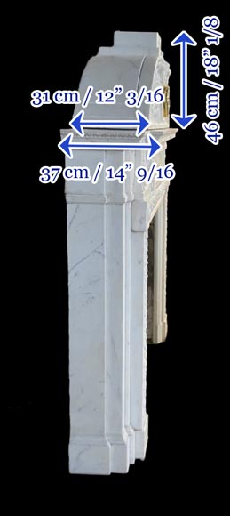 Cheminée napoléon III à horloge, putti musiciens Cheminée napoléon III à horloge, putti musiciens-6