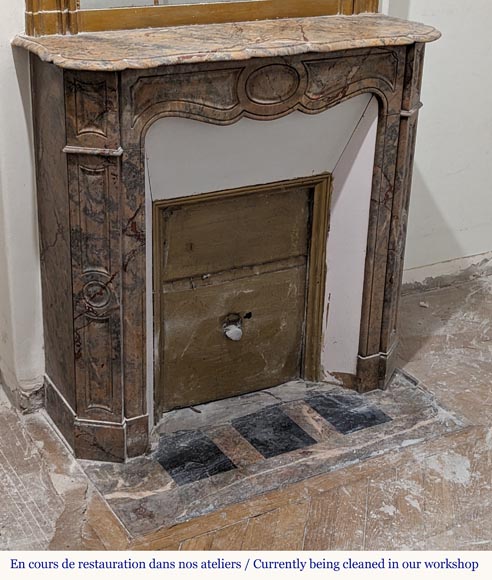 Cheminée de style Louis XV modèle Pompadour en marbre Enjugerais Cheminée de style Louis XV modèle Pompadour en marbre Enjugerais-2