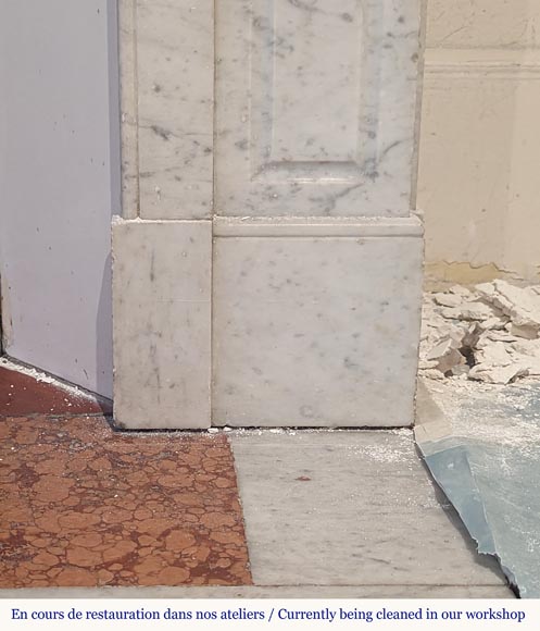 Cheminée de style Louis XV modèle Pompadour en marbre de Carrare Cheminée de style Louis XV modèle Pompadour en marbre de Carrare-7