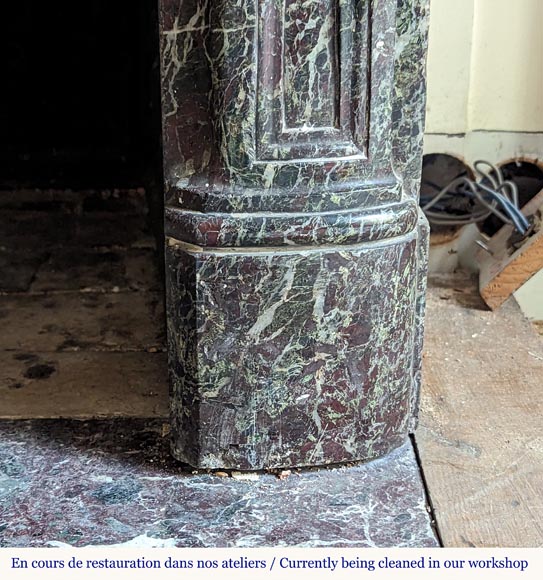 Petite cheminée de style Louis XV en marbre rouge Levanto Petite cheminée de style Louis XV en marbre rouge Levanto-8