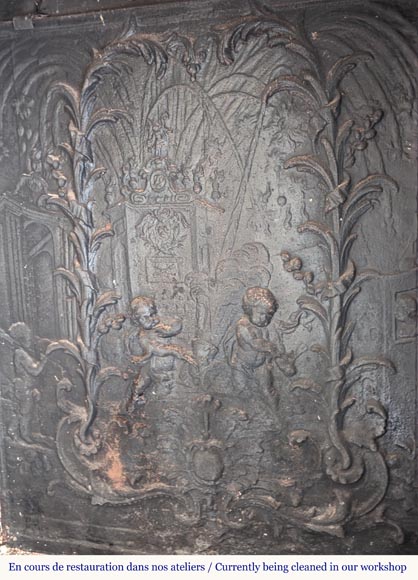 Petite cheminée de style Louis XV en marbre rouge Levanto Petite cheminée de style Louis XV en marbre rouge Levanto-12