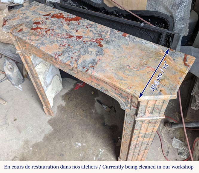 Cheminée de style Louis XV modèle Pompadour en marbre Enjugerais Cheminée de style Louis XV modèle Pompadour en marbre Enjugerais-8