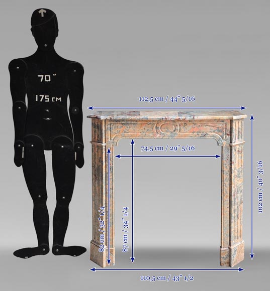 Cheminée de style Louis XV modèle Pompadour en marbre Enjugerais Cheminée de style Louis XV modèle Pompadour en marbre Enjugerais-9