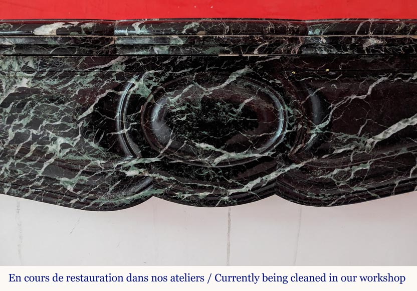 Cheminée de style Louis XV modèle Pompadour en marbre Vert de Mer Cheminée de style Louis XV modèle Pompadour en marbre Vert de Mer-1