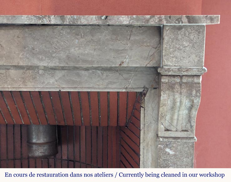 Cheminée de style Napoléon III à modillons en marbre de Lunel Cheminée de style Napoléon III à modillons en marbre de Lunel-6