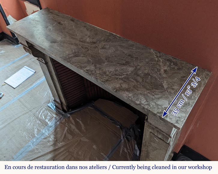 Cheminée de style Napoléon III à modillons en marbre de Lunel Cheminée de style Napoléon III à modillons en marbre de Lunel-8