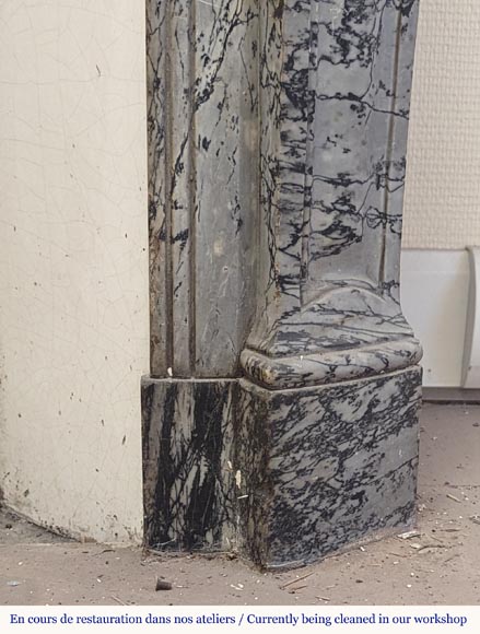 Cheminée de style Louis XV modèle Pompadour en marbre Bleu Fleuri Cheminée de style Louis XV modèle Pompadour en marbre Bleu Fleuri-7