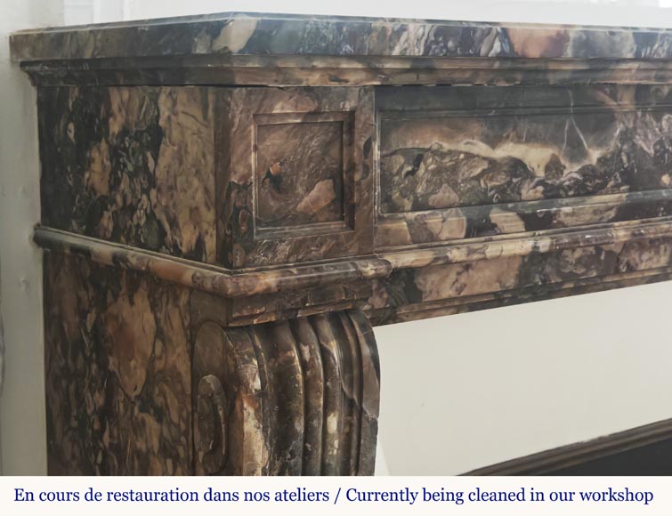 Cheminée de style Louis XVI en brèche de Médous Cheminée de style Louis XVI en brèche de Médous-3