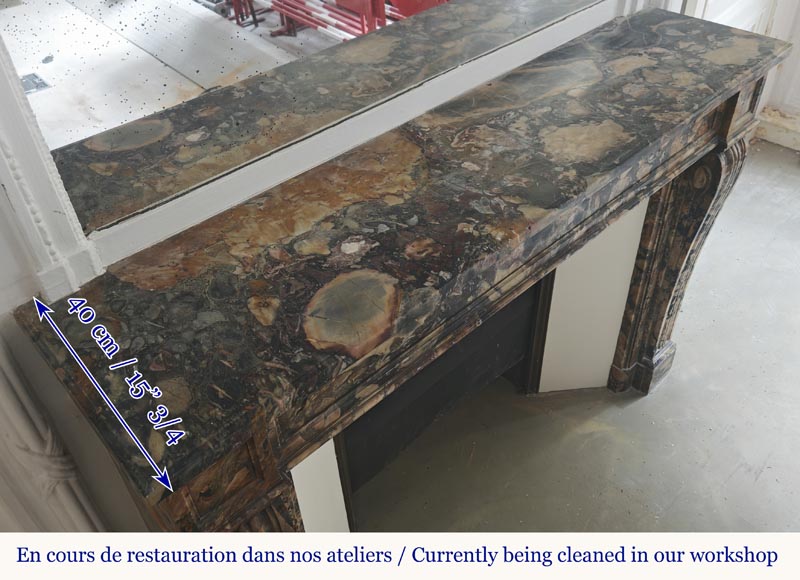 Cheminée de style Louis XVI en brèche de Médous Cheminée de style Louis XVI en brèche de Médous-8