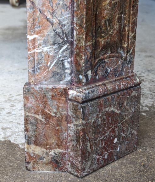 Cheminée de style Louis XV modèle Pompadour en marbre Rouge du Nord Cheminée de style Louis XV modèle Pompadour en marbre Rouge du Nord-7