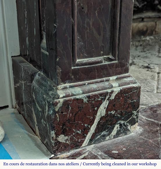 Cheminée de style Régence en marbre Campan Cheminée de style Régence en marbre Campan-4