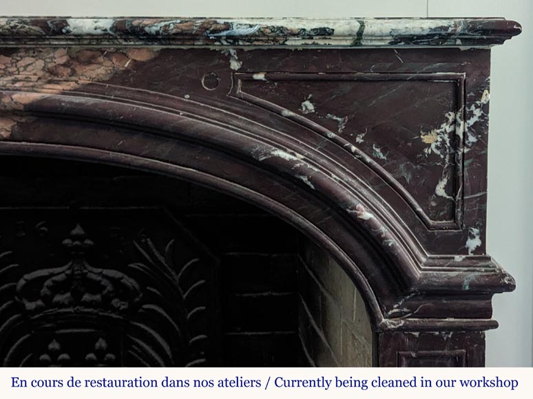 Cheminée de style Régence en marbre Campan Cheminée de style Régence en marbre Campan-6