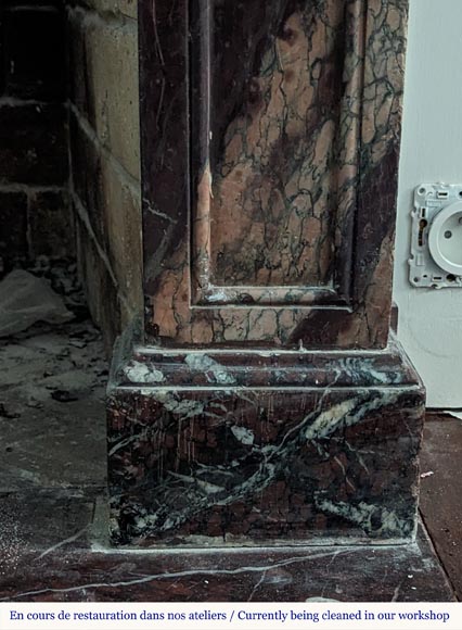 Cheminée de style Régence en marbre Campan Cheminée de style Régence en marbre Campan-7