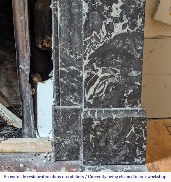 Cheminée de style Napoléon III en marbre Gris Sainte Anne Cheminée de style Napoléon III en marbre Gris Sainte Anne-8