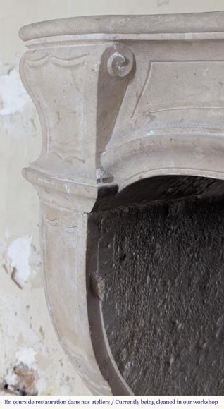 Cheminée de style Louis XV type Bourguignonne en pierre Cheminée de style Louis XV type Bourguignonne en pierre-5