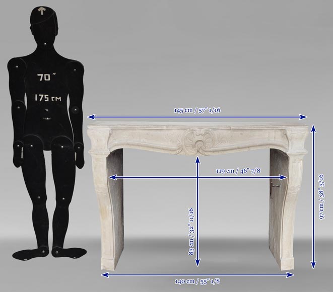 Cheminée de style Louis XV type Bourguignonne en pierre Cheminée de style Louis XV type Bourguignonne en pierre-11