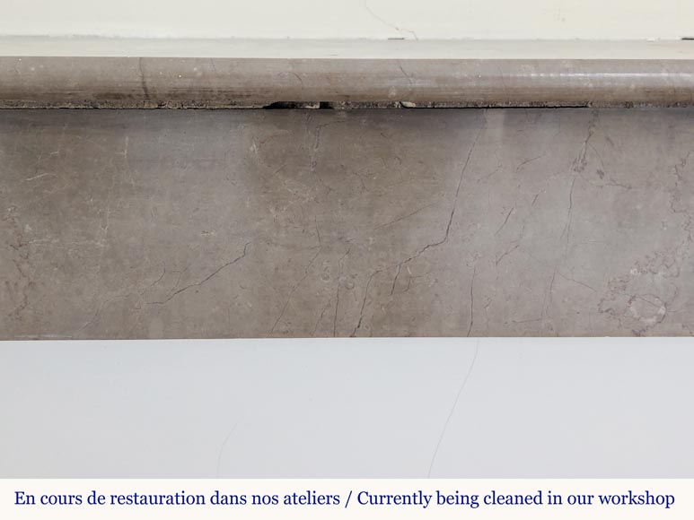 Cheminée de style Louis XVI en marbre de Lunel Cheminée de style Louis XVI en marbre de Lunel-1