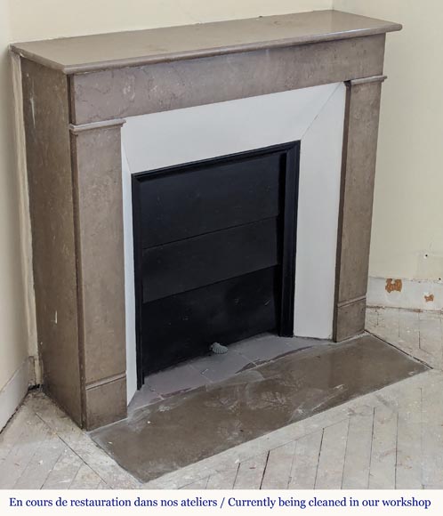 Cheminée de style Louis XVI en marbre de Lunel Cheminée de style Louis XVI en marbre de Lunel-2