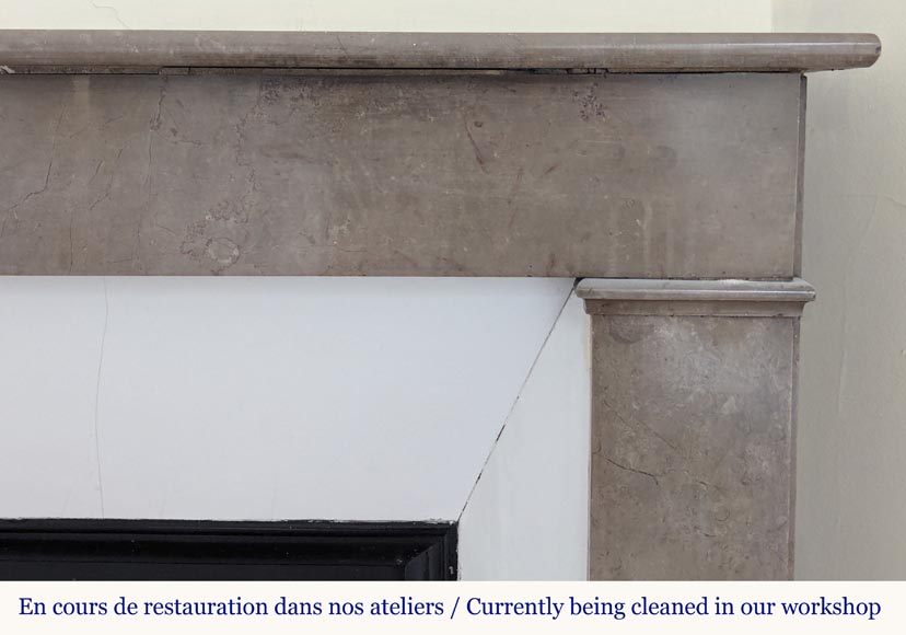 Cheminée de style Louis XVI en marbre de Lunel Cheminée de style Louis XVI en marbre de Lunel-6