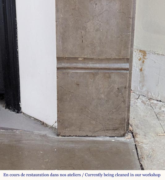 Cheminée de style Louis XVI en marbre de Lunel Cheminée de style Louis XVI en marbre de Lunel-7