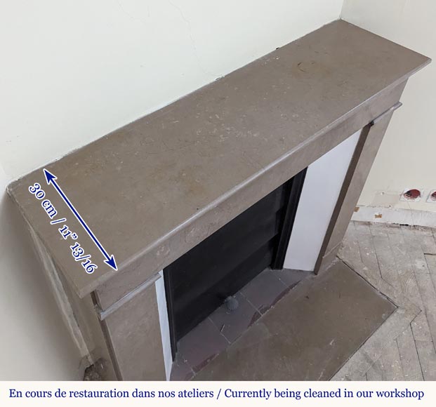 Cheminée de style Louis XVI en marbre de Lunel Cheminée de style Louis XVI en marbre de Lunel-9