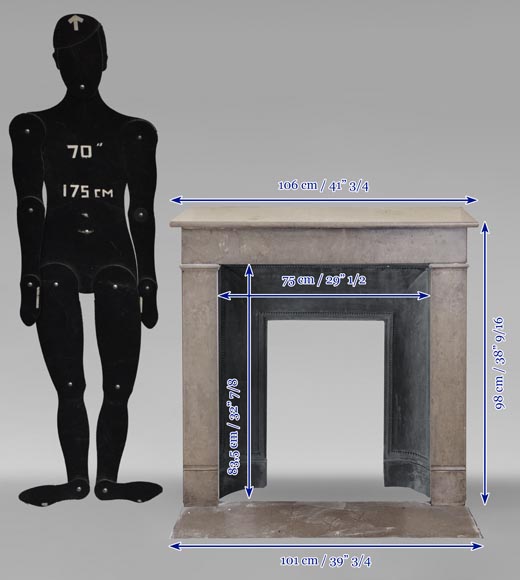 Cheminée de style Louis XVI en marbre de Lunel Cheminée de style Louis XVI en marbre de Lunel-10