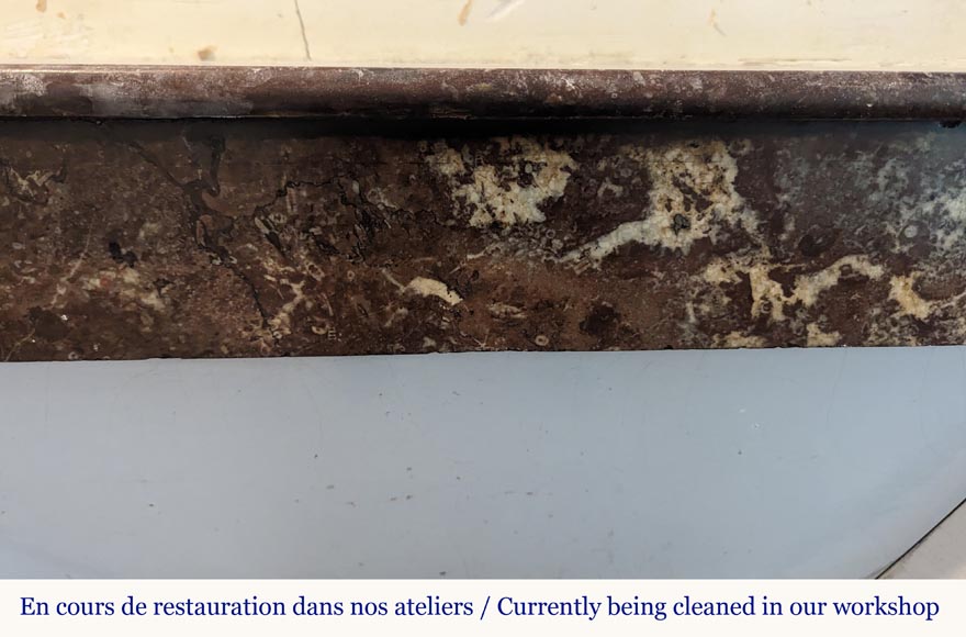 Cheminée de style Napoléon III en marbre Rouge du Nord Cheminée de style Napoléon III en marbre Rouge du Nord-1