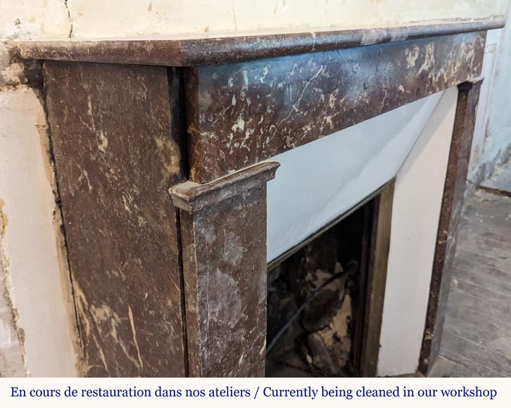 Cheminée de style Napoléon III en marbre Rouge du Nord Cheminée de style Napoléon III en marbre Rouge du Nord-3