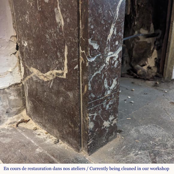 Cheminée de style Napoléon III en marbre Rouge du Nord Cheminée de style Napoléon III en marbre Rouge du Nord-4