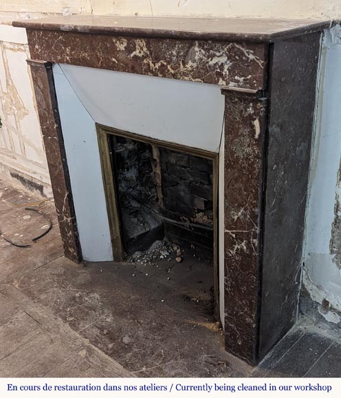 Cheminée de style Napoléon III en marbre Rouge du Nord Cheminée de style Napoléon III en marbre Rouge du Nord-5