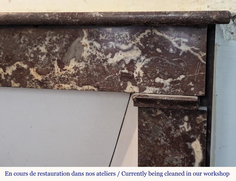 Cheminée de style Napoléon III en marbre Rouge du Nord Cheminée de style Napoléon III en marbre Rouge du Nord-6