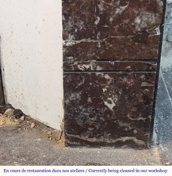 Cheminée de style Napoléon III en marbre Rouge du Nord Cheminée de style Napoléon III en marbre Rouge du Nord-7