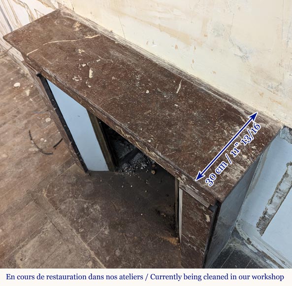 Cheminée de style Napoléon III en marbre Rouge du Nord Cheminée de style Napoléon III en marbre Rouge du Nord-8