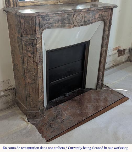 Cheminée de style Louis XV modèle Pompadour en marbre Enjugerais Cheminée de style Louis XV modèle Pompadour en marbre Enjugerais-2