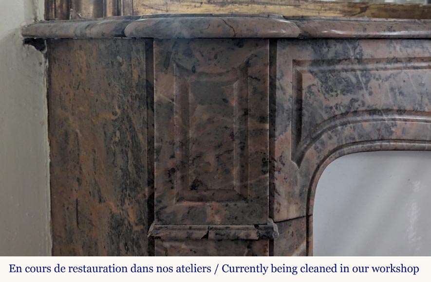 Cheminée de style Louis XV modèle Pompadour en marbre Enjugerais Cheminée de style Louis XV modèle Pompadour en marbre Enjugerais-3