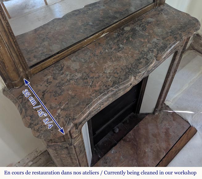 Cheminée de style Louis XV modèle Pompadour en marbre Enjugerais Cheminée de style Louis XV modèle Pompadour en marbre Enjugerais-9